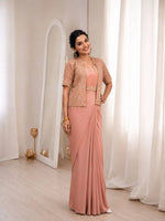 Ready To Wear Crep Silk Saree With Jacket