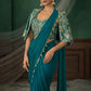 Ready to Wear Crepe Silk Saree with Embroidered Jacket and Blouse