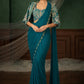 Ready to Wear Crepe Silk Saree with Embroidered Jacket and Blouse