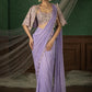 Ready to Wear Crepe Silk Saree with Embroidered Jacket and Blouse
