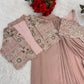 Ready to Wear Crepe Silk Saree with Embroidered Jacket and Blouse