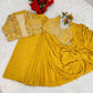 Ready to Wear Crepe Silk Saree with Embroidered Jacket and Blouse