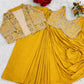 Ready to Wear Crepe Silk Saree with Embroidered Jacket and Blouse