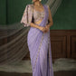 Ready to Wear Crepe Silk Saree with Embroidered Jacket and Blouse