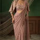 Ready to Wear Crepe Silk Saree with Embroidered Jacket and Blouse