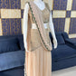 Ready to Wear Crushed Faux Georgette Mirror Work Saree for Wedding and Party Wear