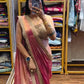 Ready to Wear Fandy Satin Saree with Embroidered Blouse