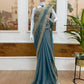 Ready to Wear Fandy Satin Saree with Embroidered Blouse