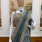 Ready to Wear Fandy Satin Saree with Embroidered Blouse
