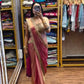 Ready to Wear Fandy Satin Saree with Embroidered Blouse