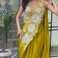 Ready to Wear Green Embroidered Saree for Festive and Party Occasions
