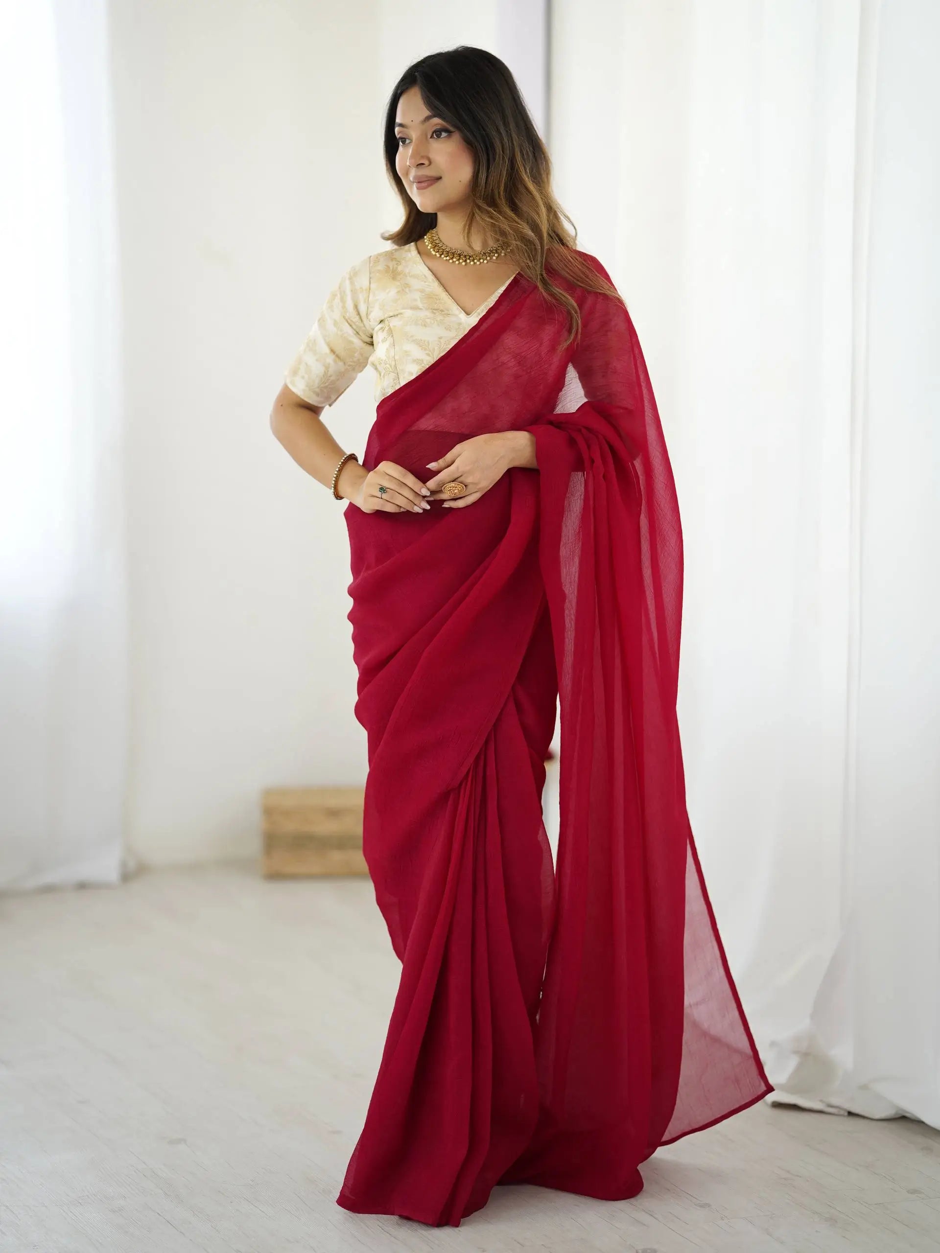 Ready to Wear Sparkle Silk Saree for Festive and Wedding Wear
