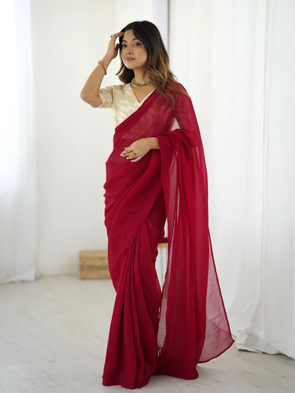 Ready to Wear Sparkle Silk Saree for Festive and Wedding Wear