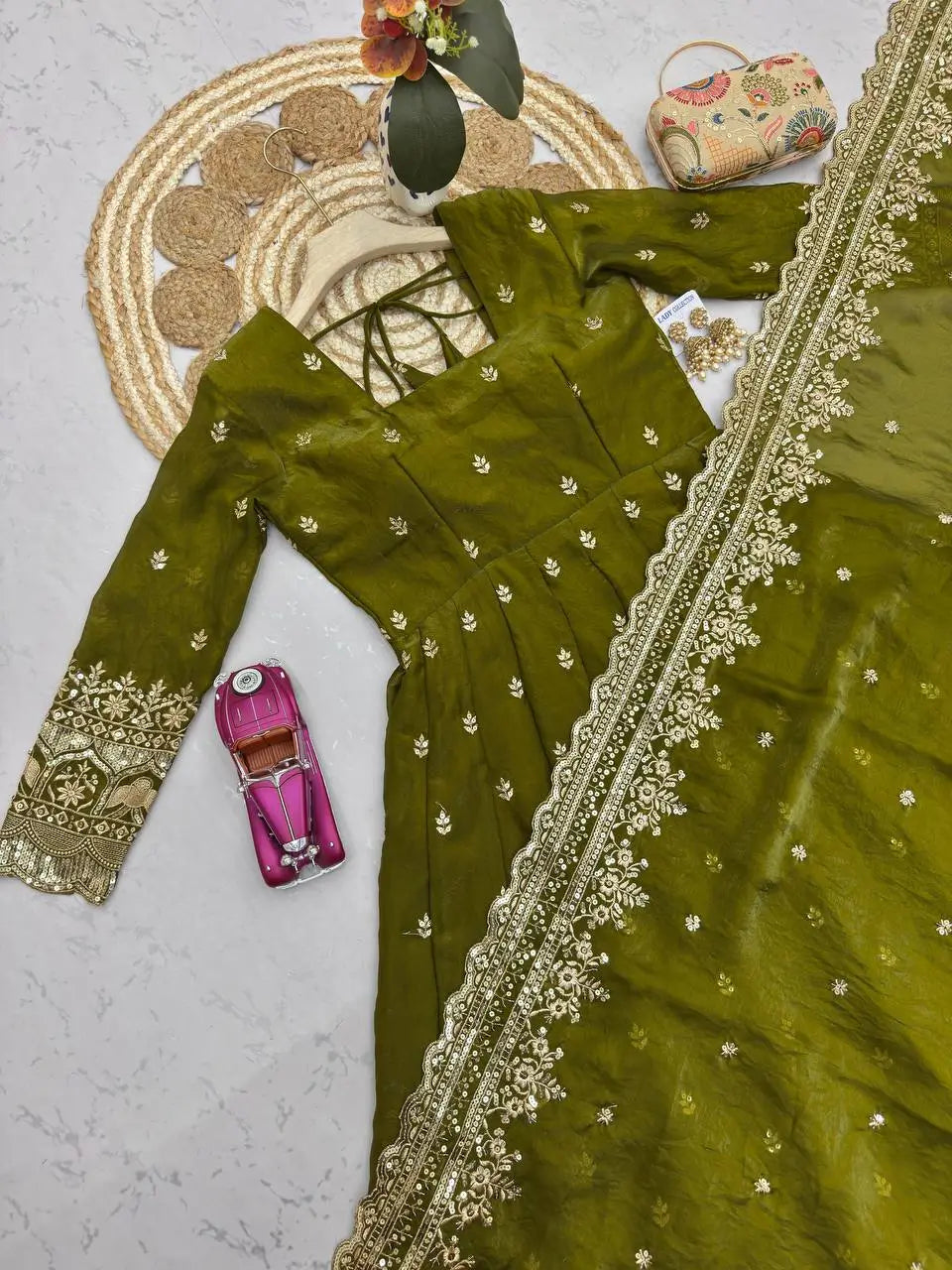 Ready to Wear Two Tone Anarkali Gown Set