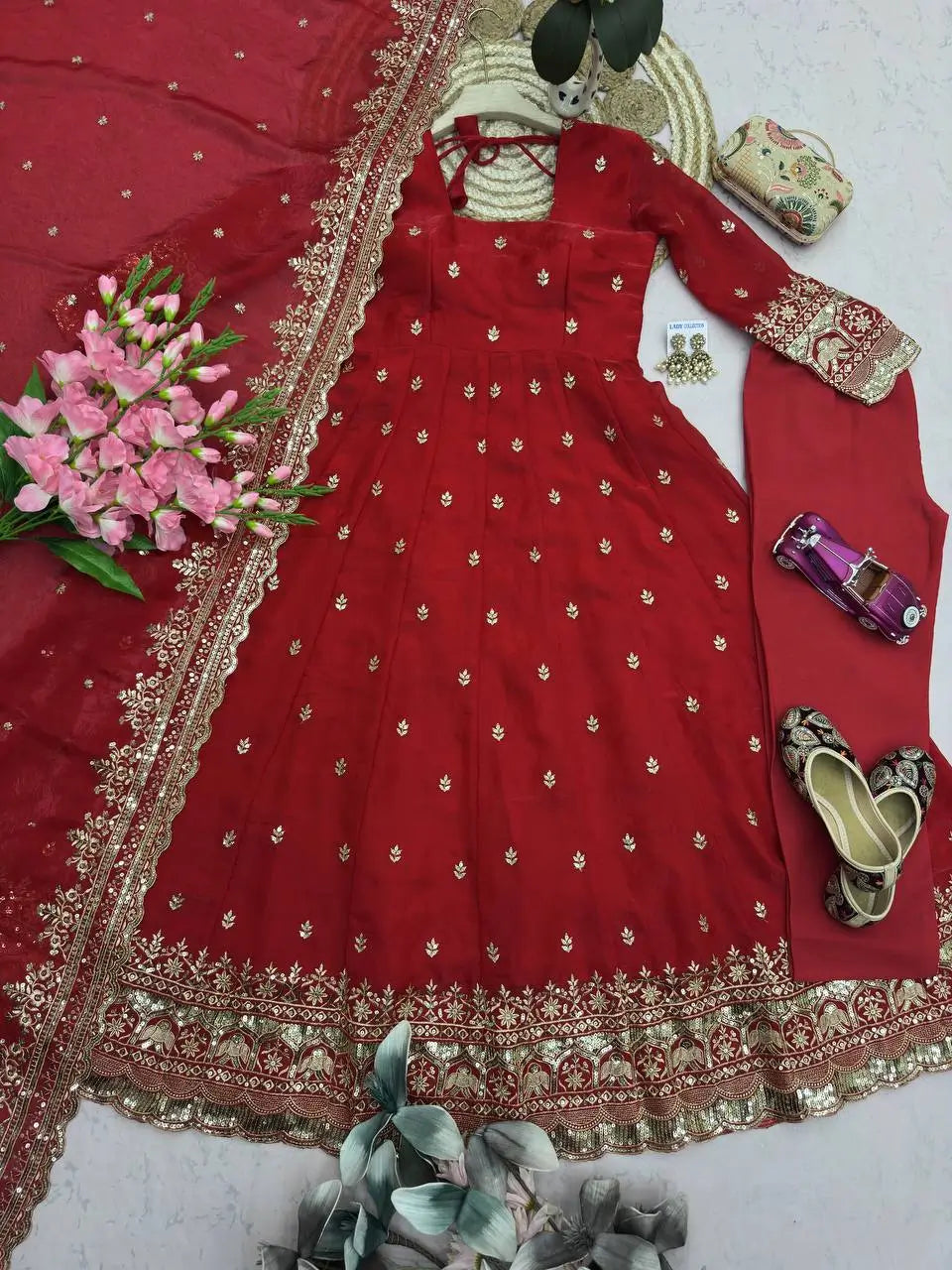 Ready to Wear Two Tone Anarkali Gown Set