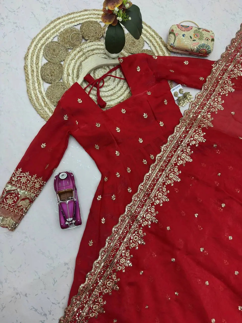 Ready to Wear Two Tone Anarkali Gown Set