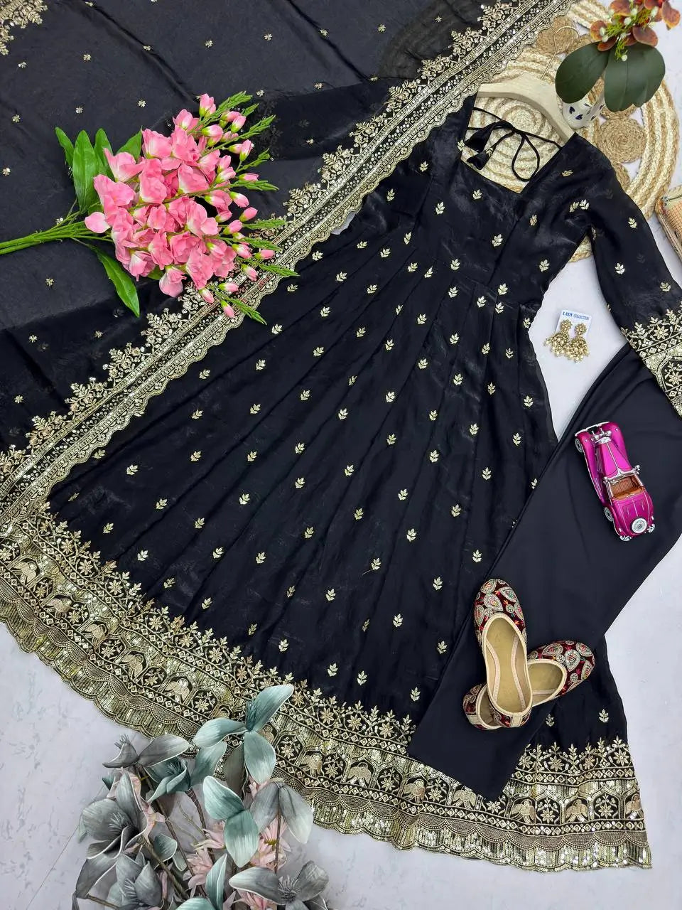 Ready to Wear Two Tone Anarkali Gown Set