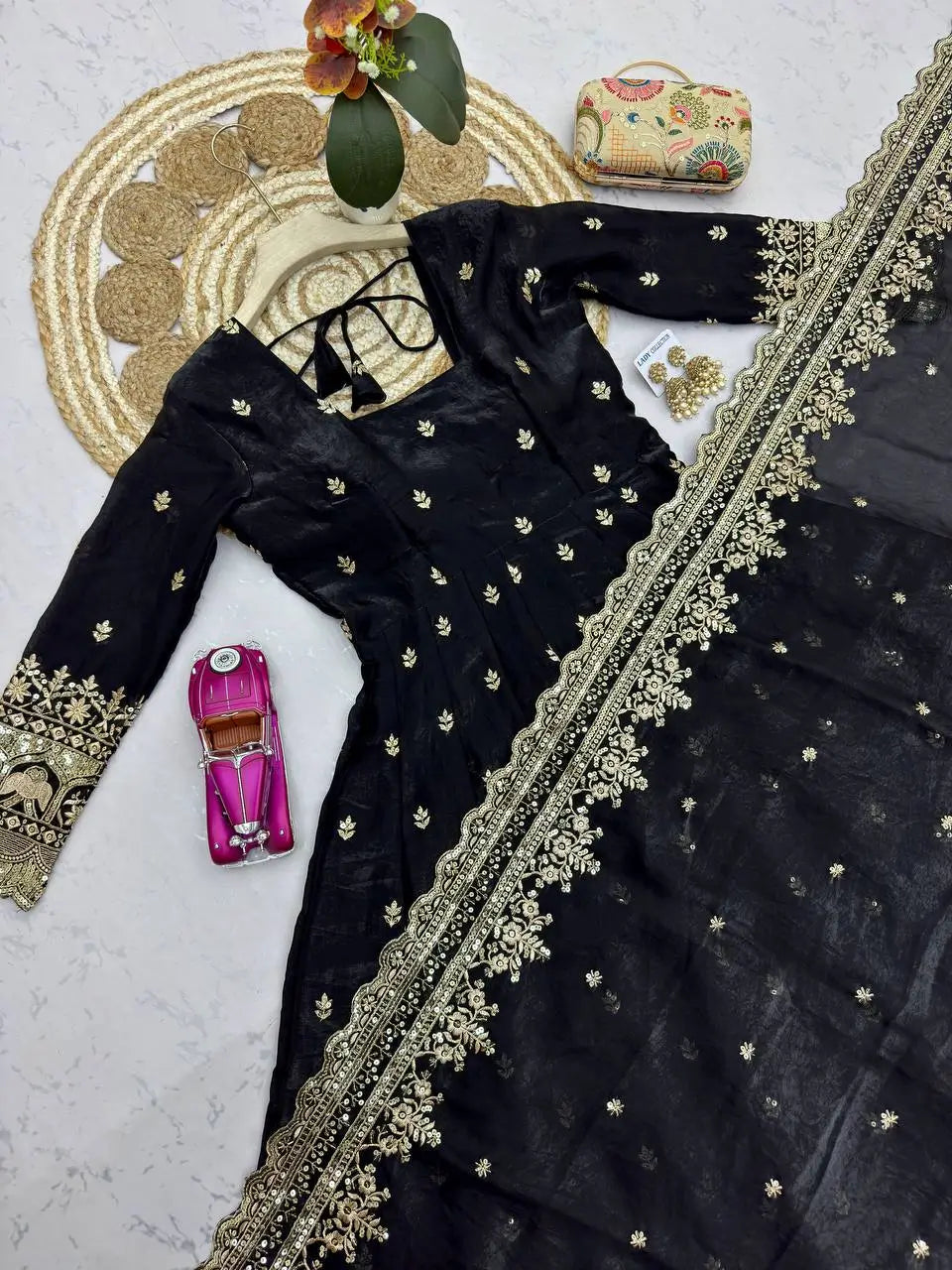 Ready to Wear Two Tone Anarkali Gown Set