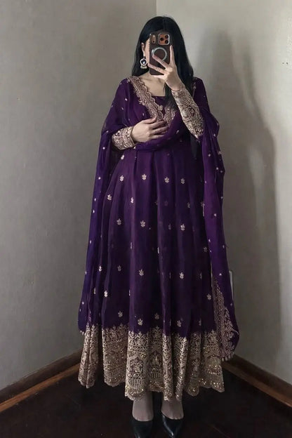 Ready to Wear Two Tone Anarkali Gown Set
