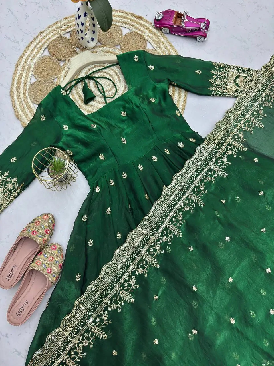 Ready to Wear Two Tone Anarkali Gown Set