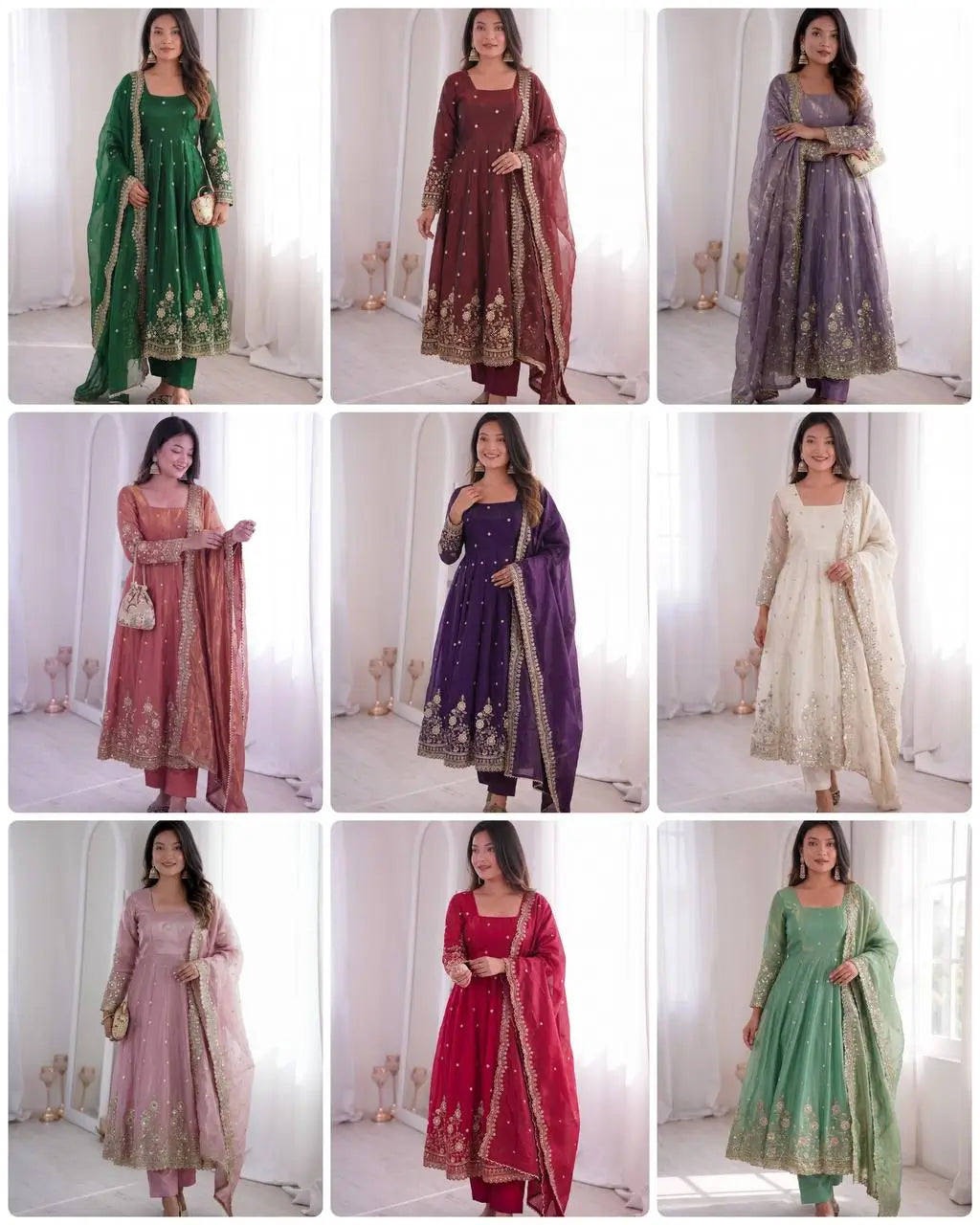 Ready to Wear Two Tone Anarkali Set