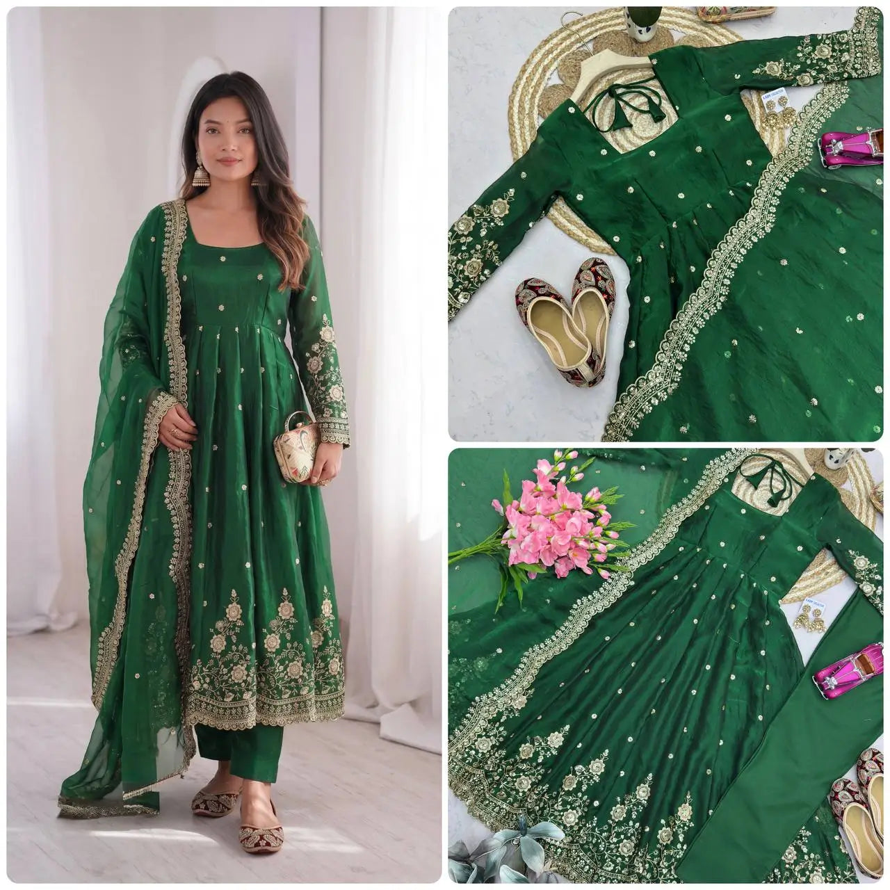 Ready to Wear Two Tone Anarkali Set