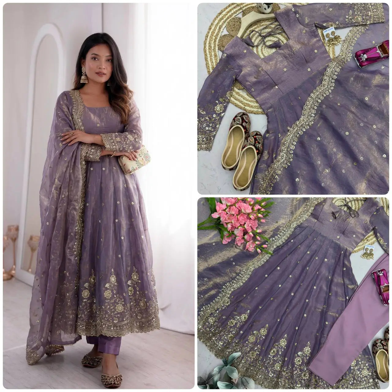 Ready to Wear Two Tone Anarkali Set