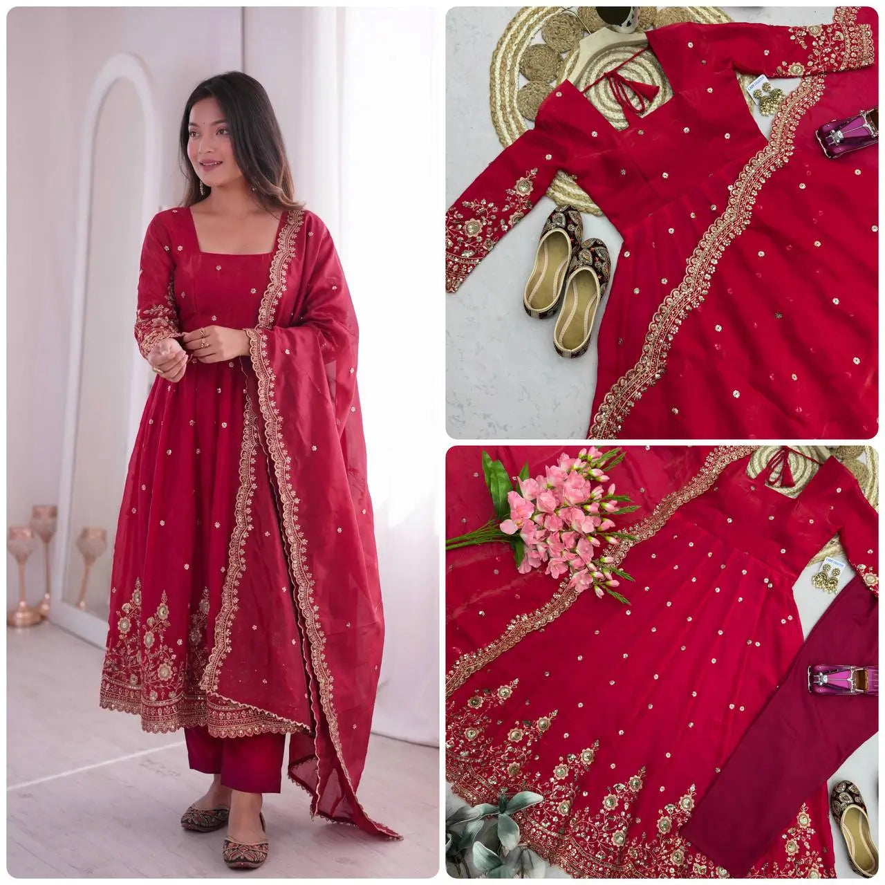 Ready to Wear Two Tone Anarkali Set
