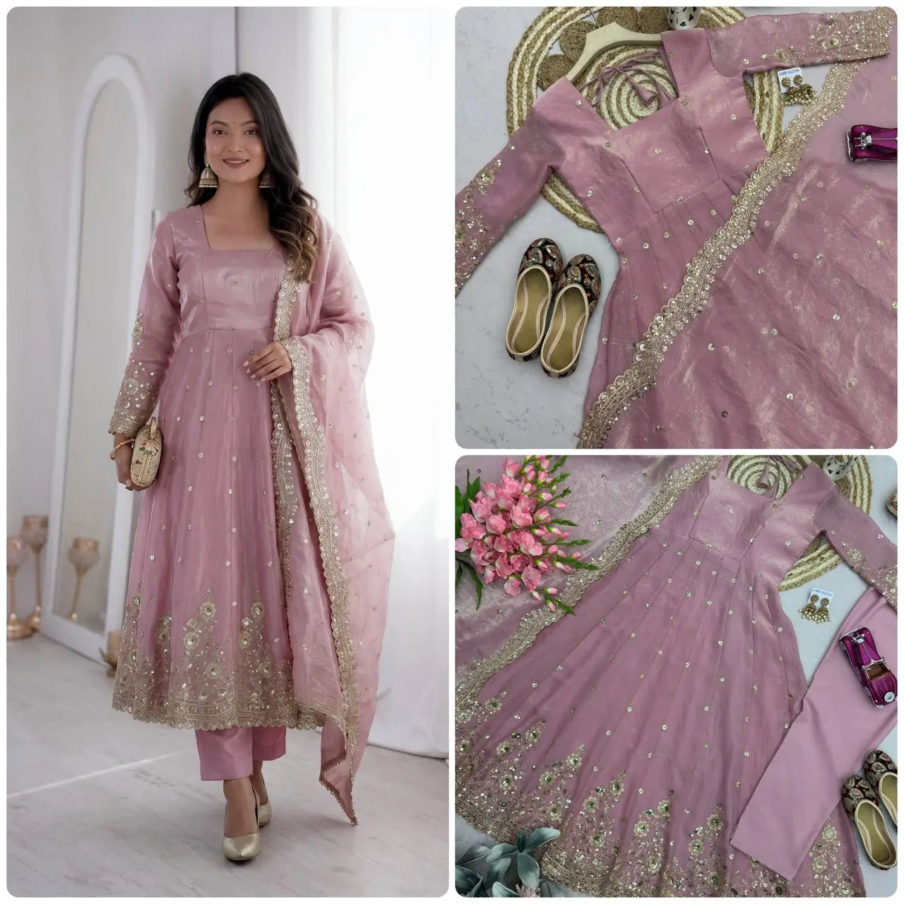 Ready to Wear Two Tone Anarkali Set