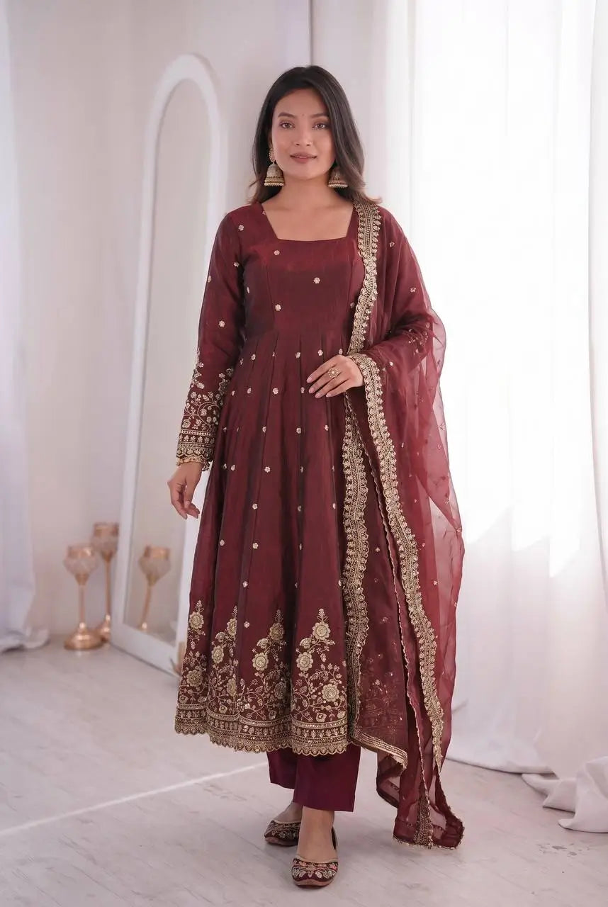 Ready to Wear Two Tone Anarkali Set