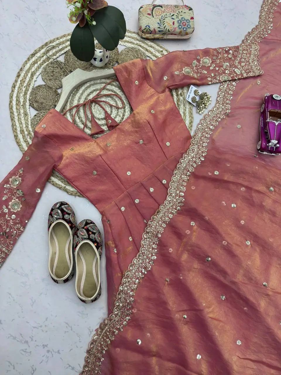 Ready to Wear Two Tone Anarkali Set