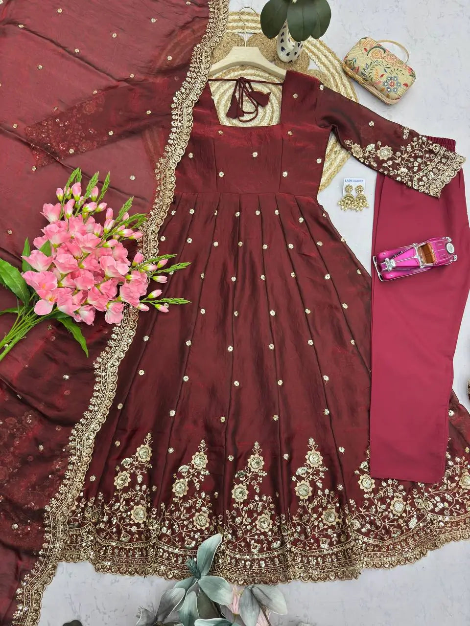 Ready to Wear Two Tone Anarkali Set