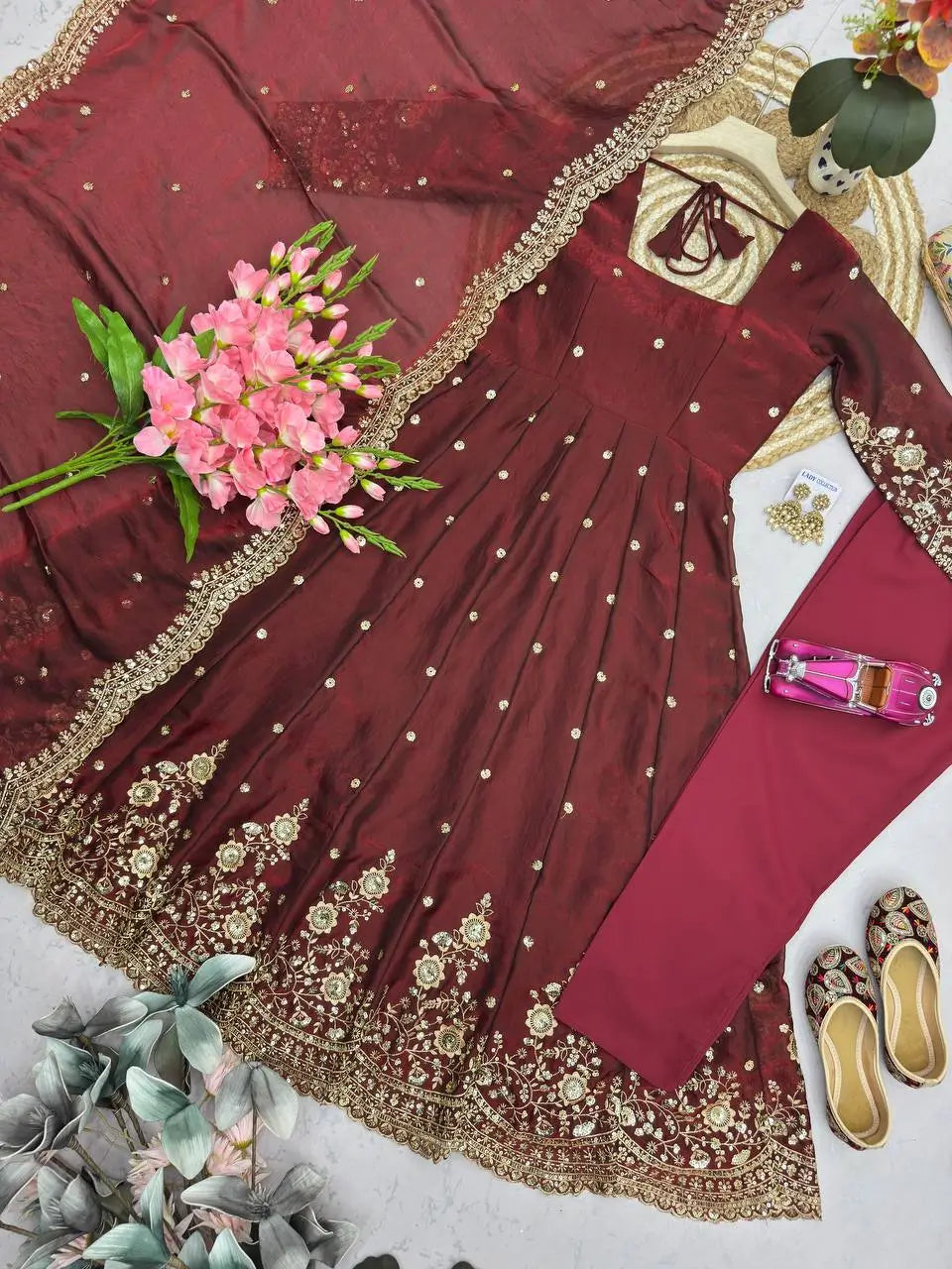 Ready to Wear Two Tone Anarkali Set