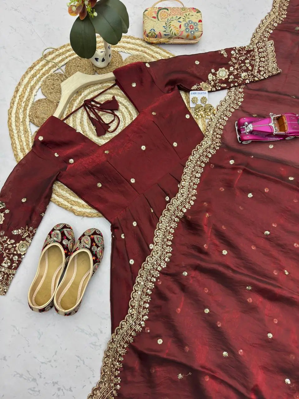 Ready to Wear Two Tone Anarkali Set