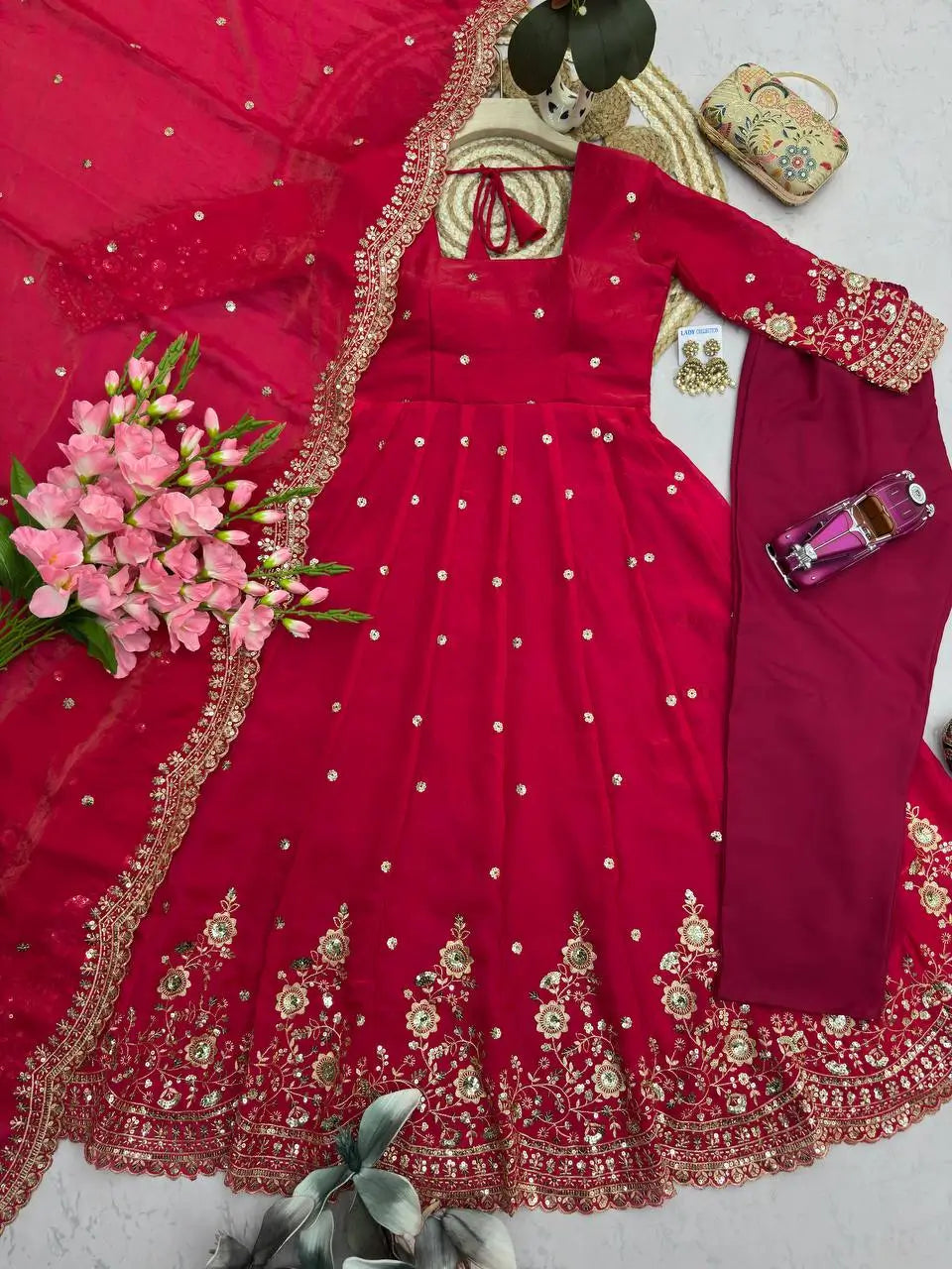 Ready to Wear Two Tone Anarkali Set