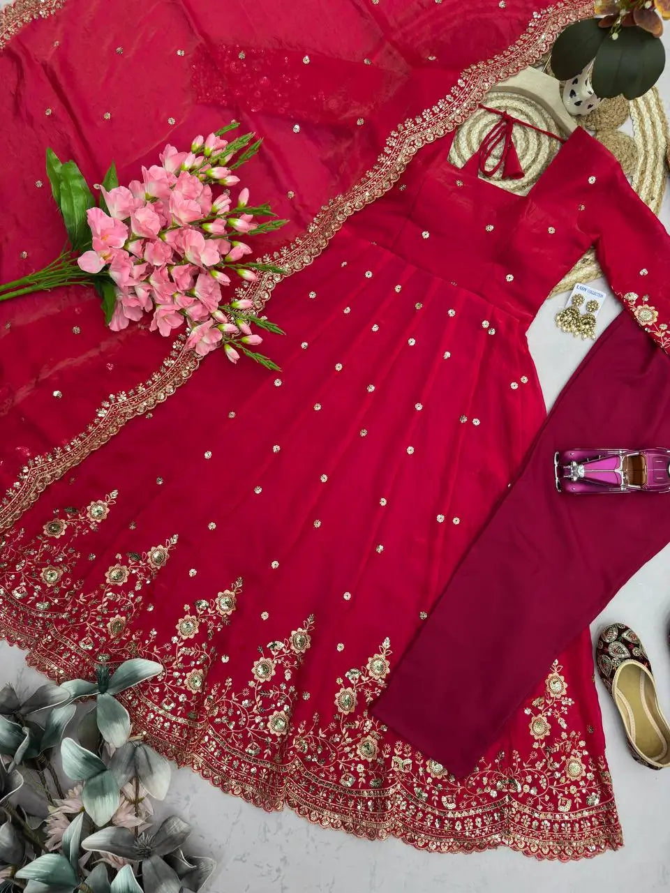 Ready to Wear Two Tone Anarkali Set