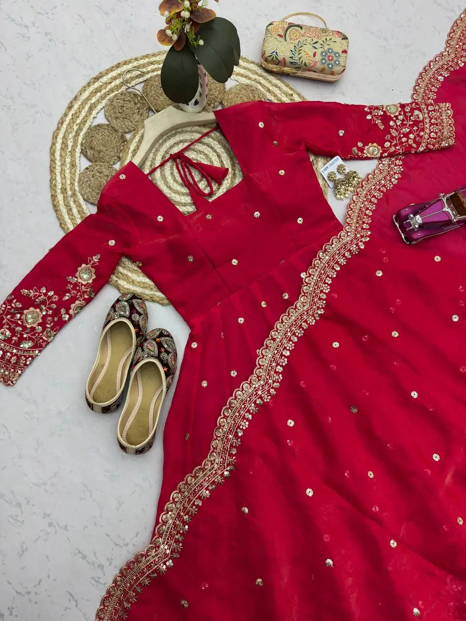 Ready to Wear Two Tone Anarkali Set