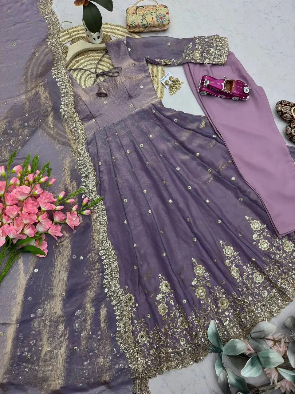 Ready to Wear Two Tone Anarkali Set
