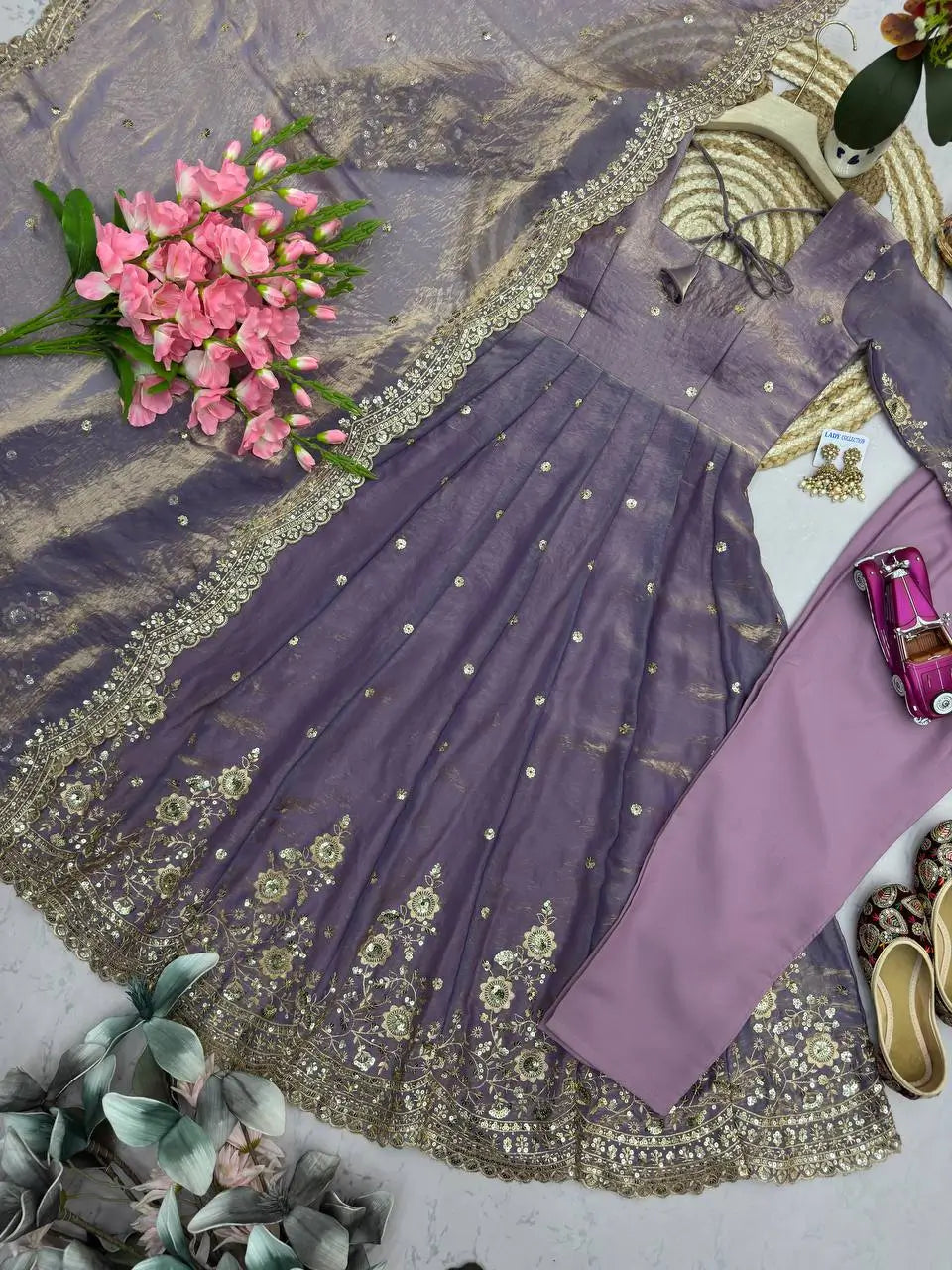 Ready to Wear Two Tone Anarkali Set