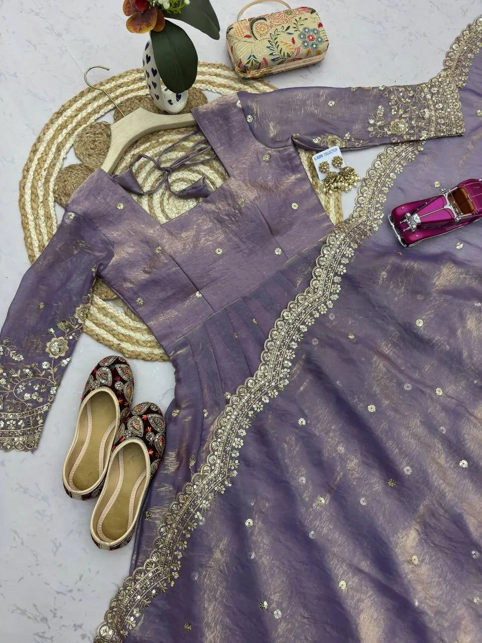 Ready to Wear Two Tone Anarkali Set