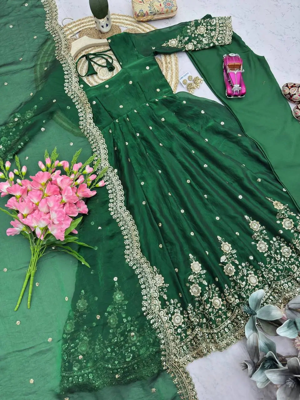 Ready to Wear Two Tone Anarkali Set