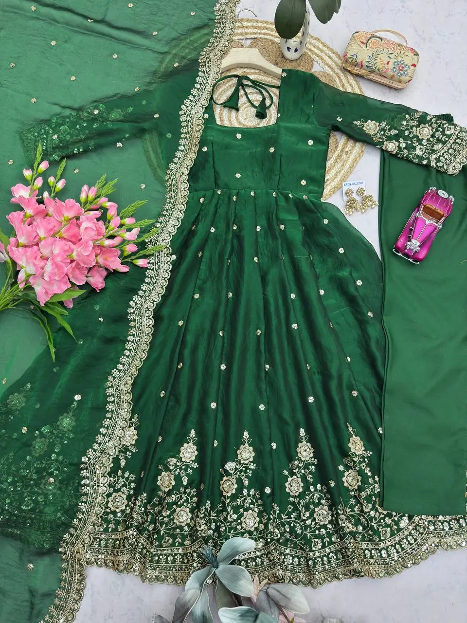 Ready to Wear Two Tone Anarkali Set