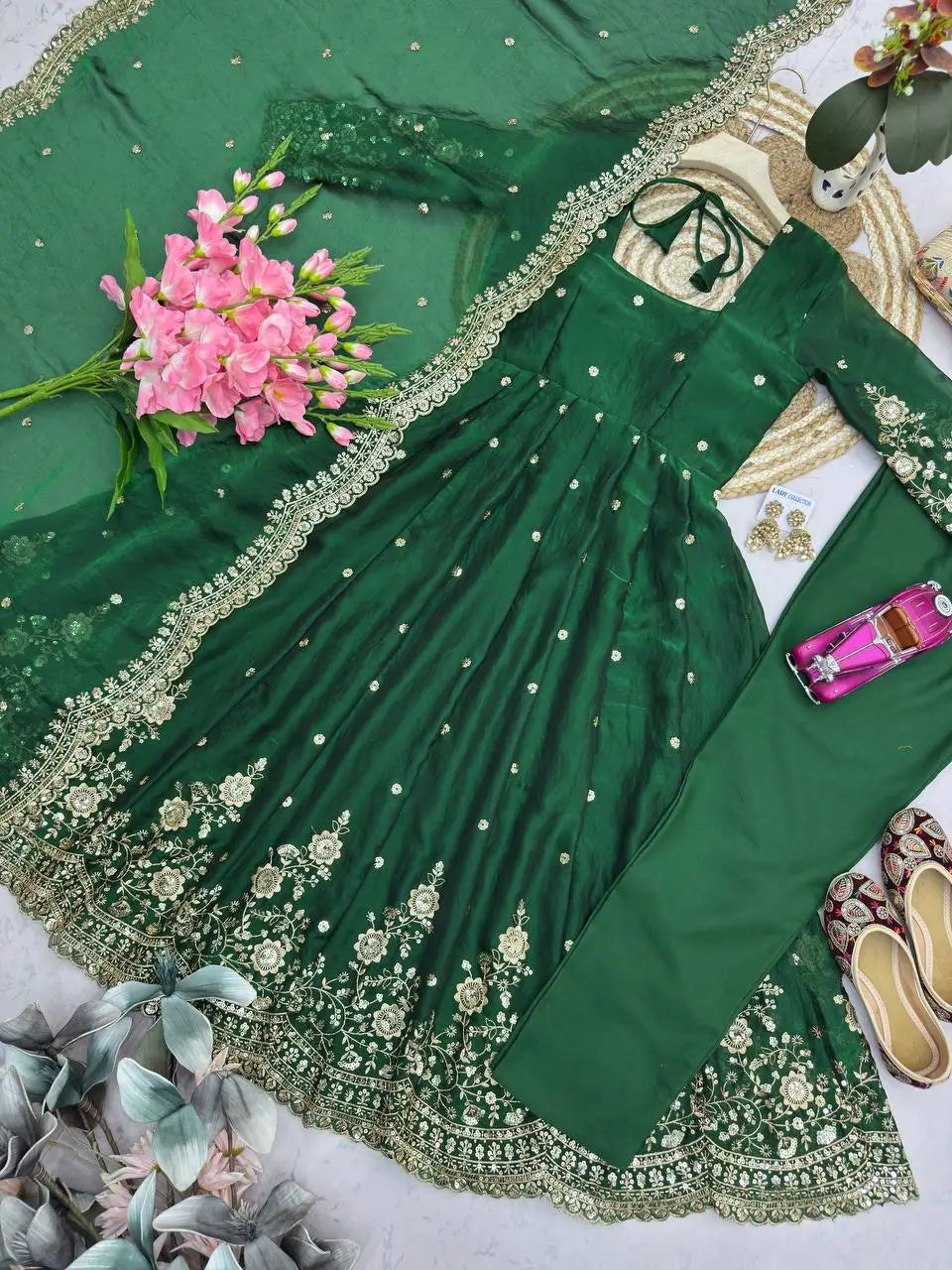 Ready to Wear Two Tone Anarkali Set