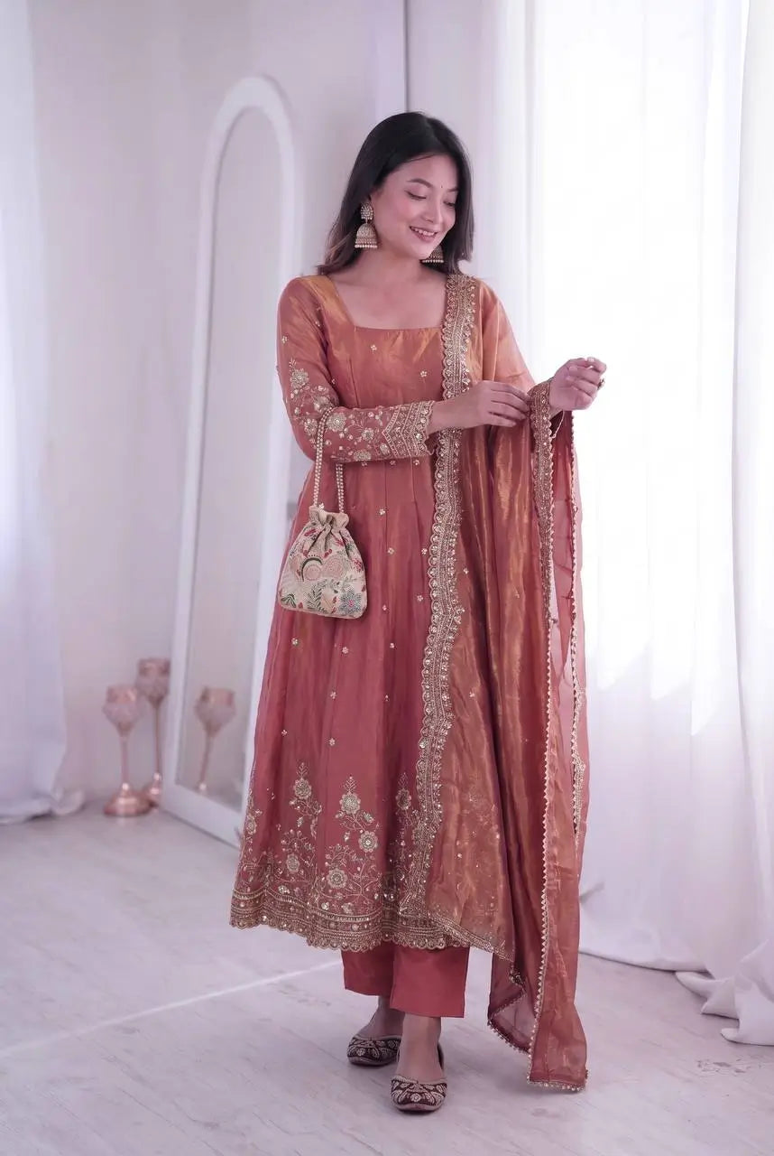Ready to Wear Two Tone Anarkali Set