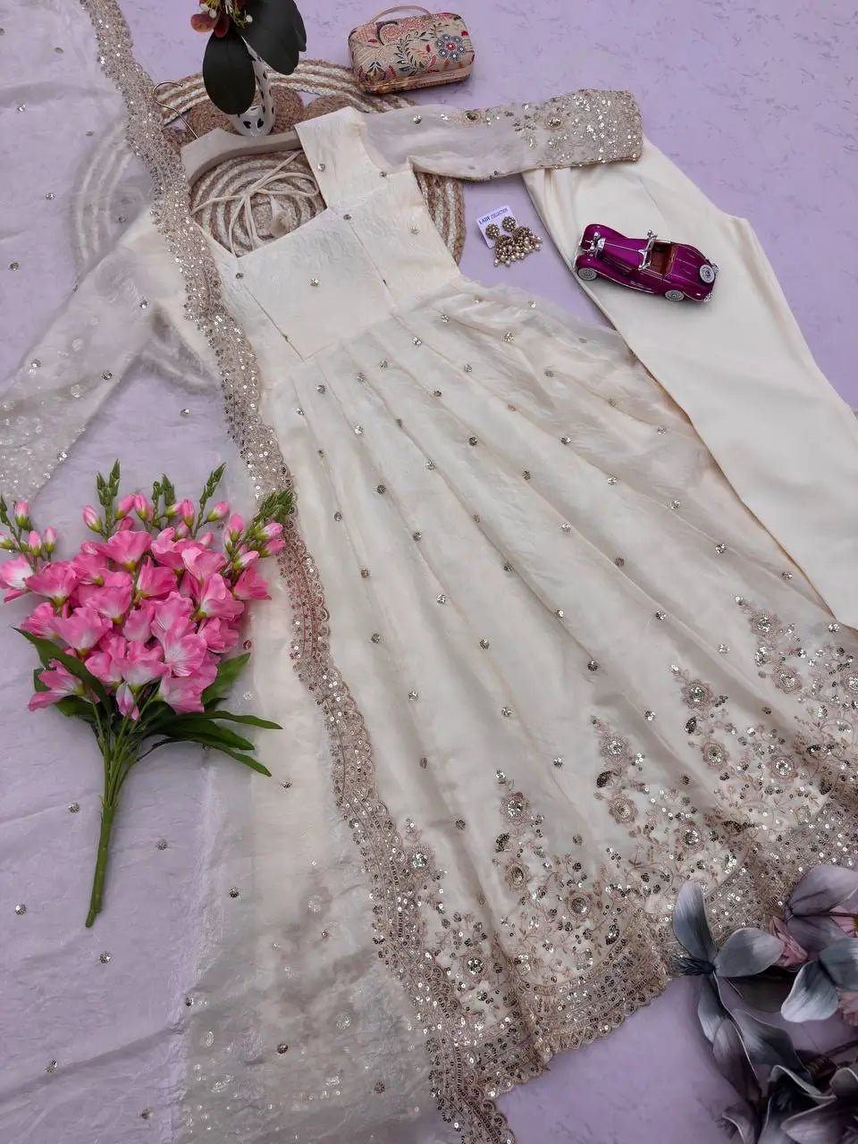 Ready to Wear Two Tone Anarkali Set