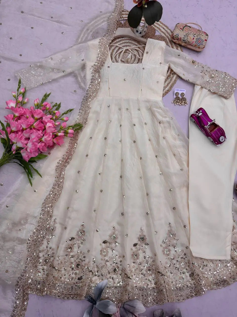 Ready to Wear Two Tone Anarkali Set