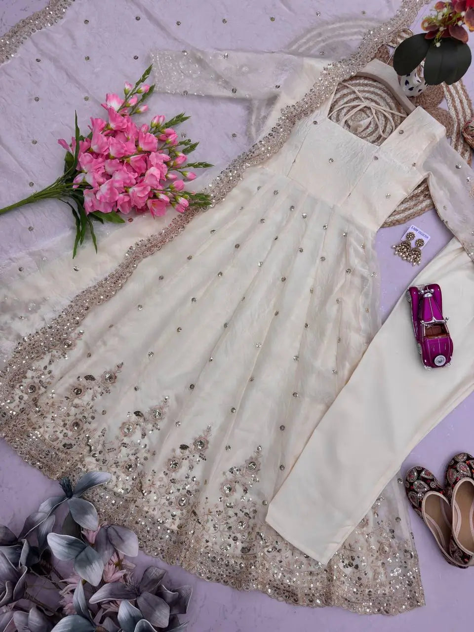 Ready to Wear Two Tone Anarkali Set