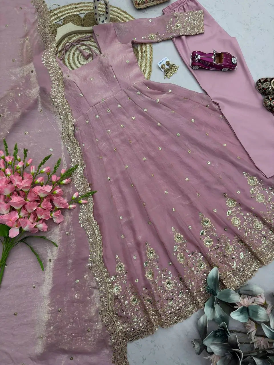 Ready to Wear Two Tone Anarkali Set
