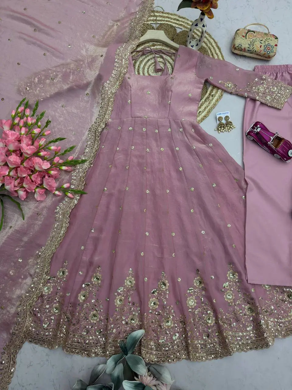 Ready to Wear Two Tone Anarkali Set