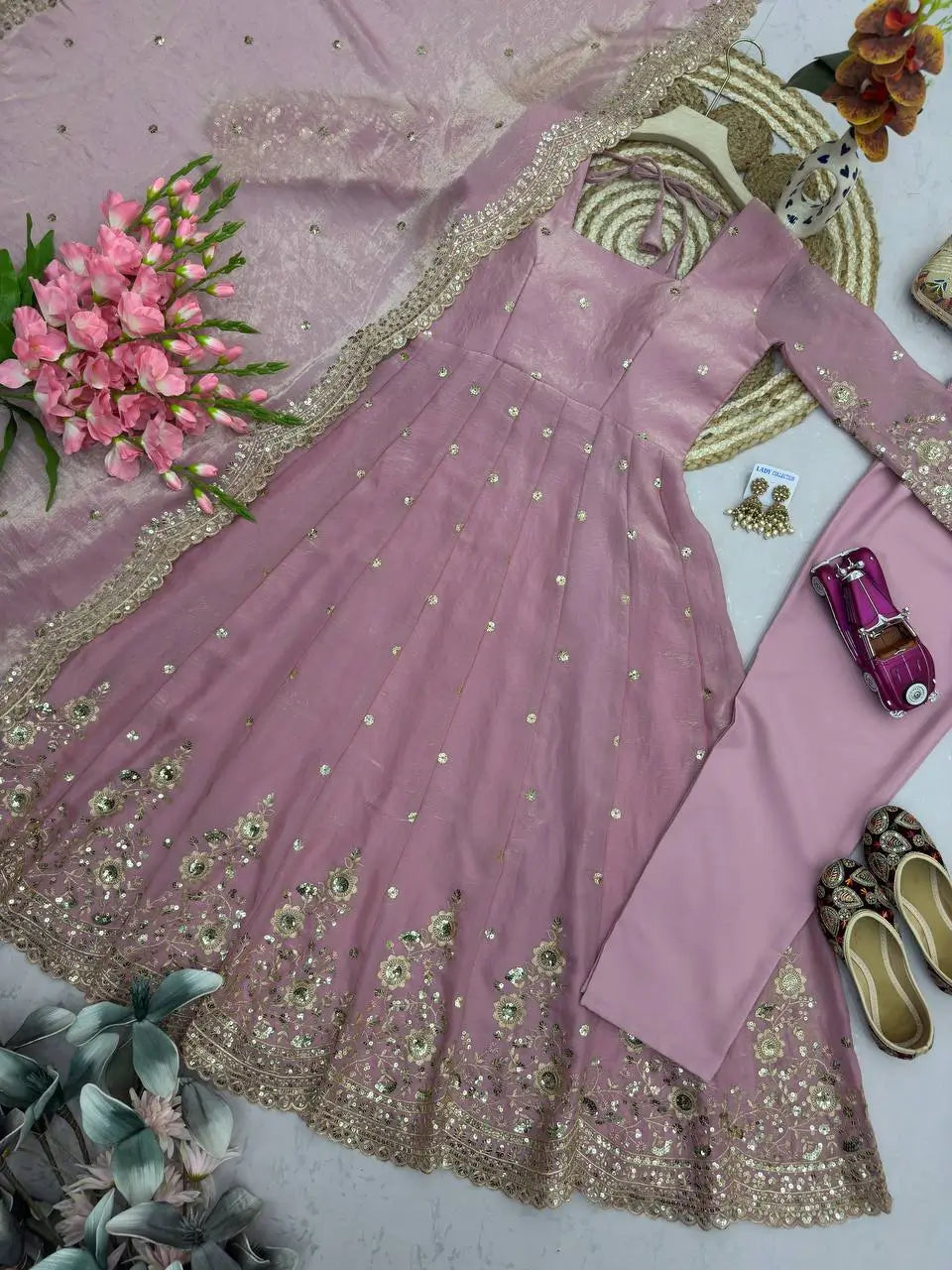 Ready to Wear Two Tone Anarkali Set